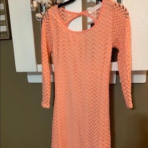Red Dress Boutique long-sleeved peach dress